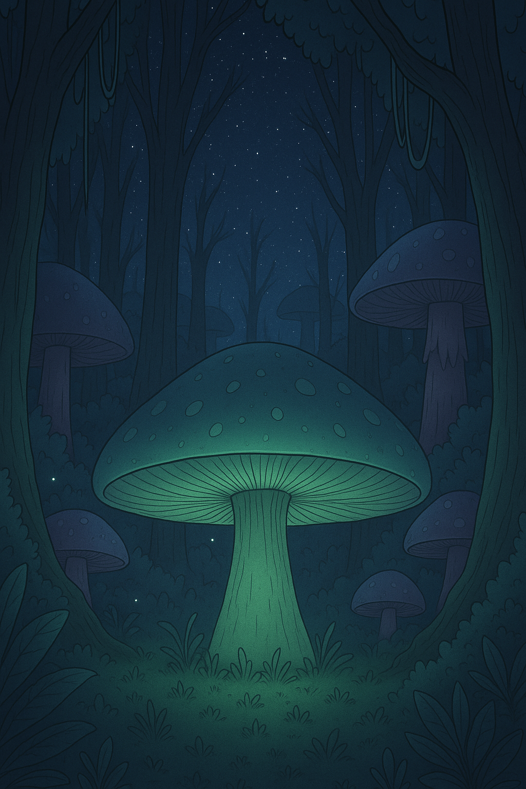 Mystical Forest Background Mobile